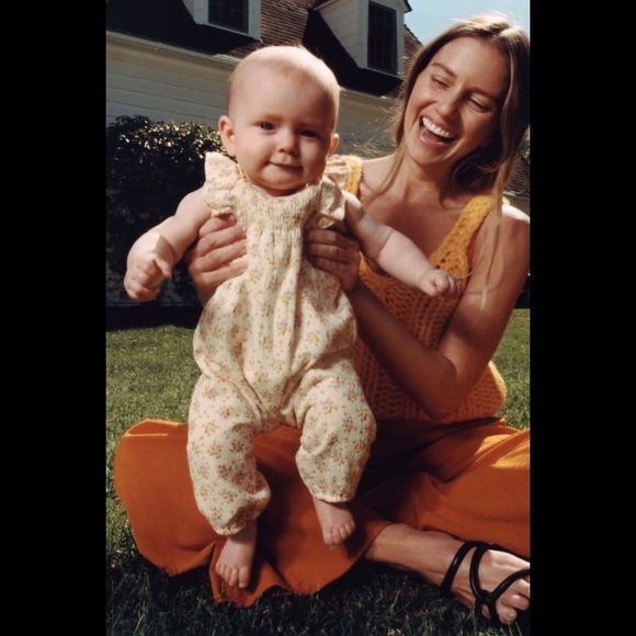 NWT Zara 1-3m floral jacquard overalls - Picture 4 of 4